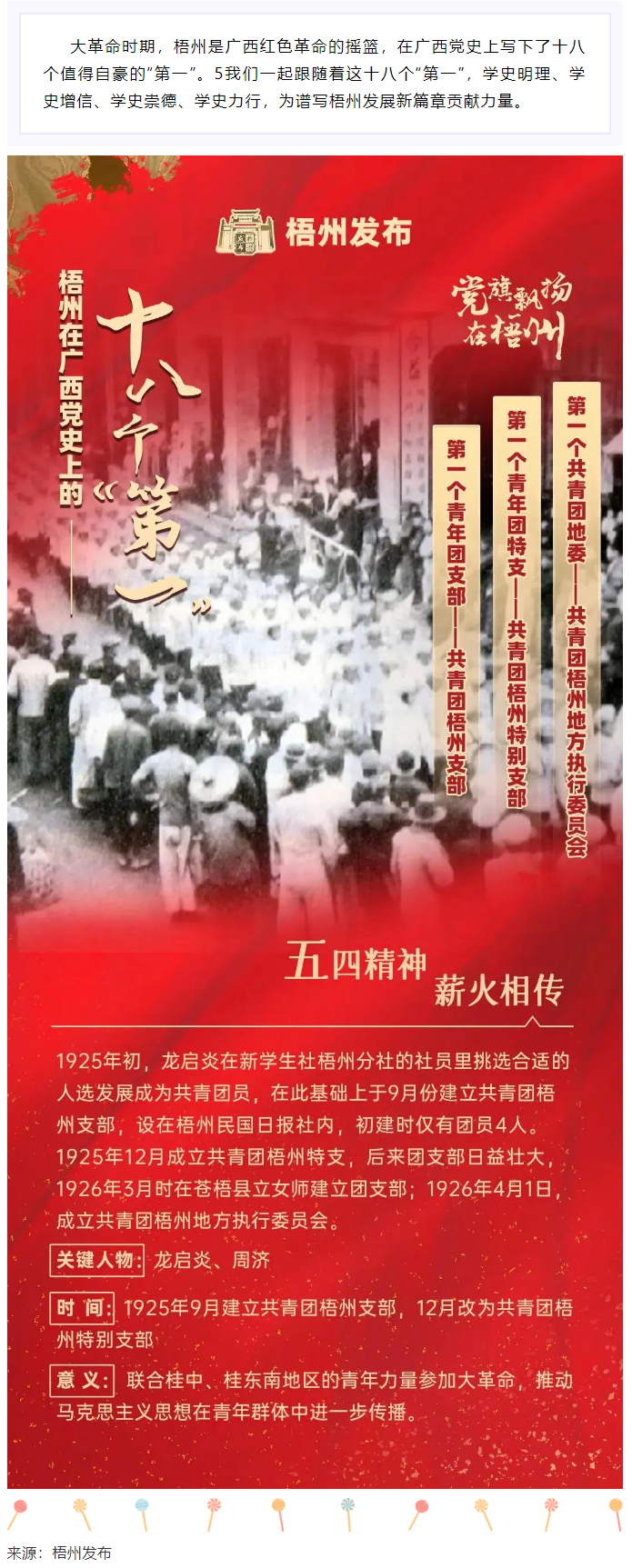 【職工學(xué)黨史】梧州的18個&ldquo;第一&rdquo;之⑾丨廣西第一個共青團(tuán)地委、第一個青年團(tuán)特支、第一個青年團(tuán)支部.png
