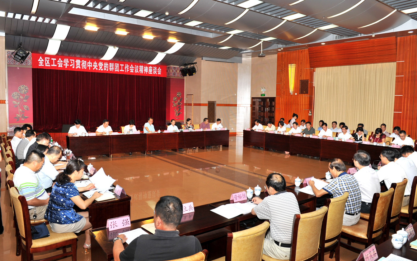 全區(qū)工會學(xué)習(xí)貫徹中央黨的群團(tuán)工作會議精神座談會在南寧召開